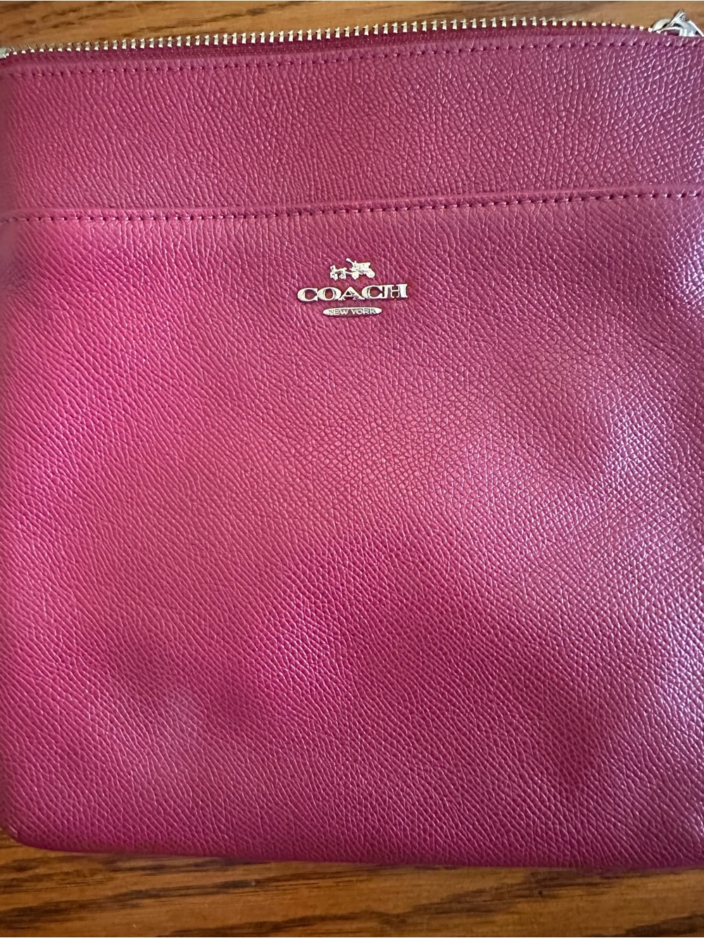 Coach Pebble Leather Crossbody in Burgundy - Picture 7 of 13